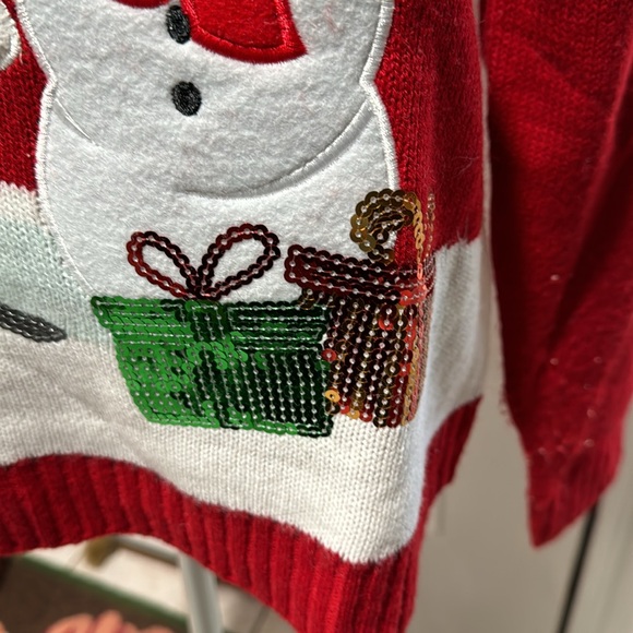 Karen Scott Christmas Sequined Santa Sweater - Picture 4 of 8